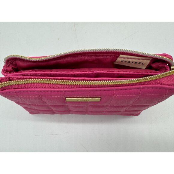 Kestrel Womens Quilted Leather Zip Wallet  Purse Chic Summer Party Formal Date - Picture 6 of 12